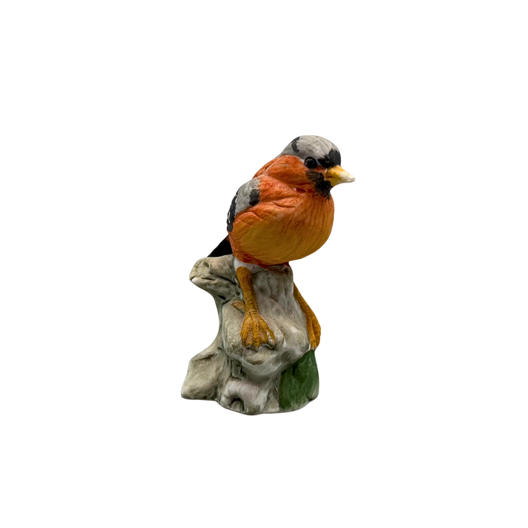 PORZELLANFIGUR VOGEL, HANDBEMALT.