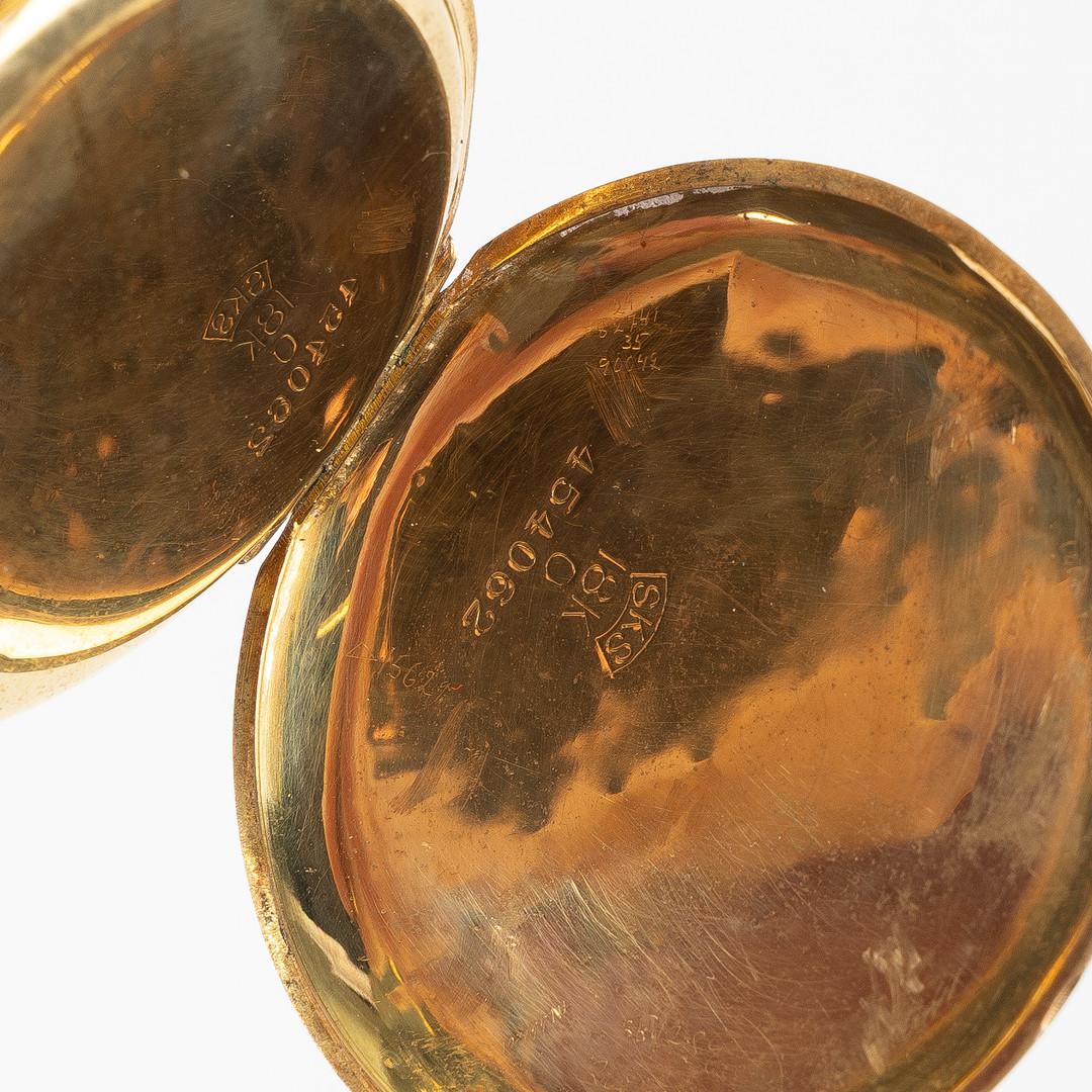 WALTHAM, fickur, savonett, 44,5 mm, 18K guld, ca 1916.