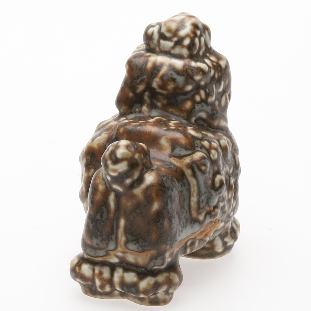 HENRIK ALLERT. FIGURIN, pudel, stengods, Rörstrand.