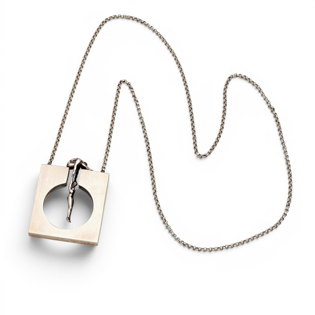 LORENZO QUINN. "Gravity" choker in silver.