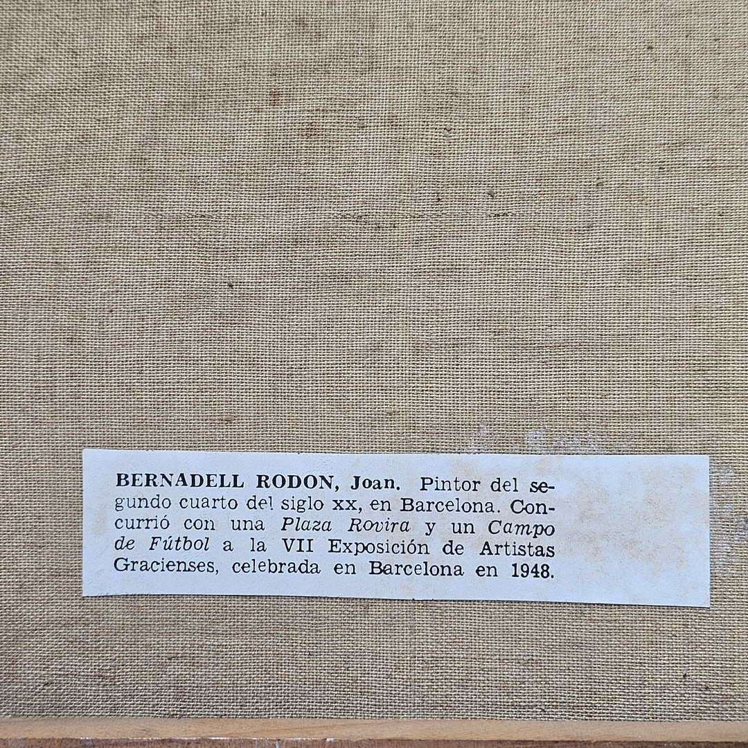 JOAN BERNADELL RODON. "Paseo de Ronda s'Agaró", óleo sobre lienzo.