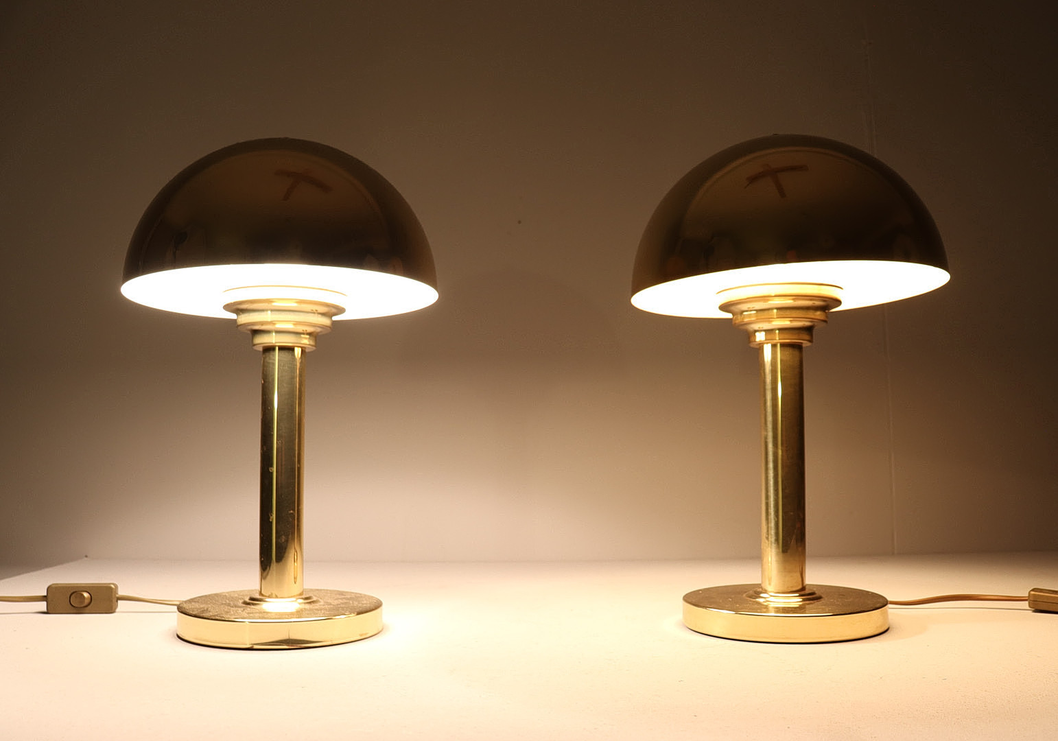 Tischlampen/Plizlampen im Art Deco Stil von WSB Germany, 1970er Jahre.