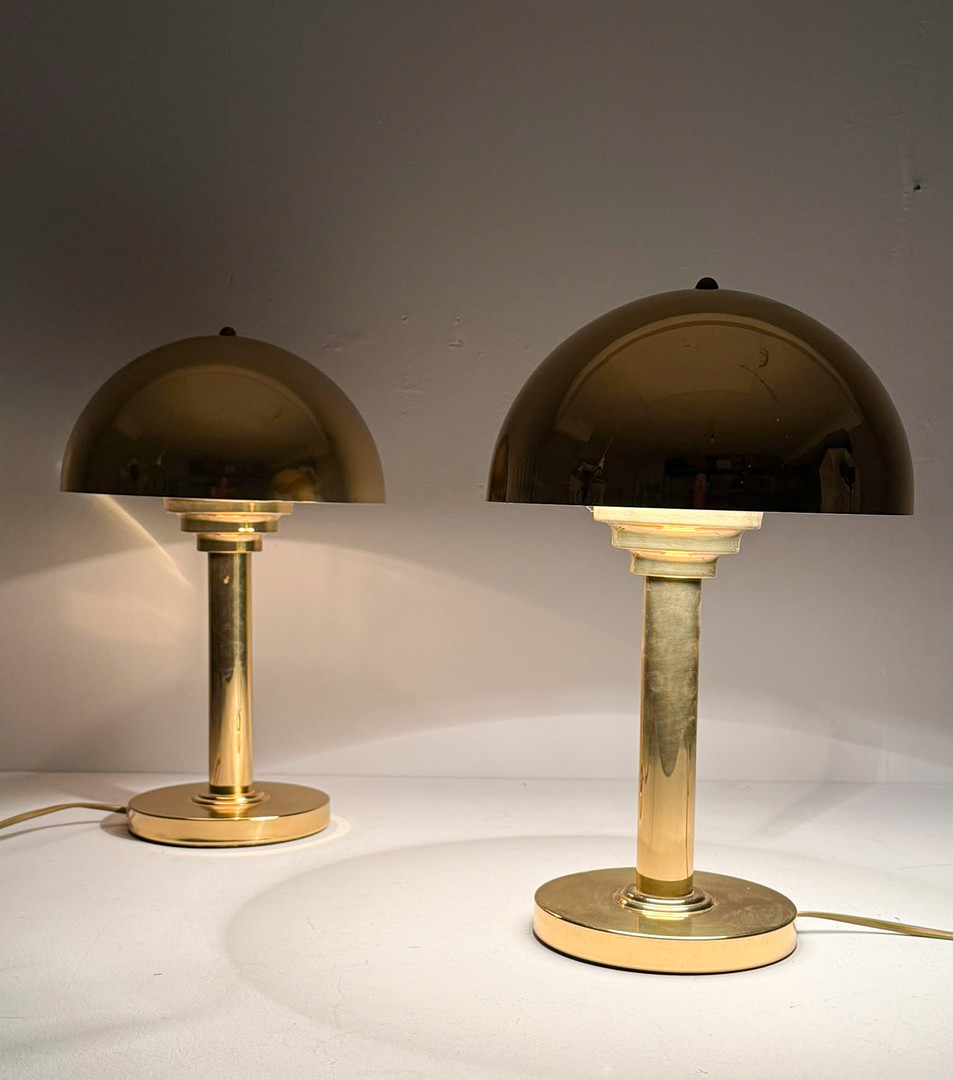 Tischlampen/Plizlampen im Art Deco Stil von WSB Germany, 1970er Jahre.