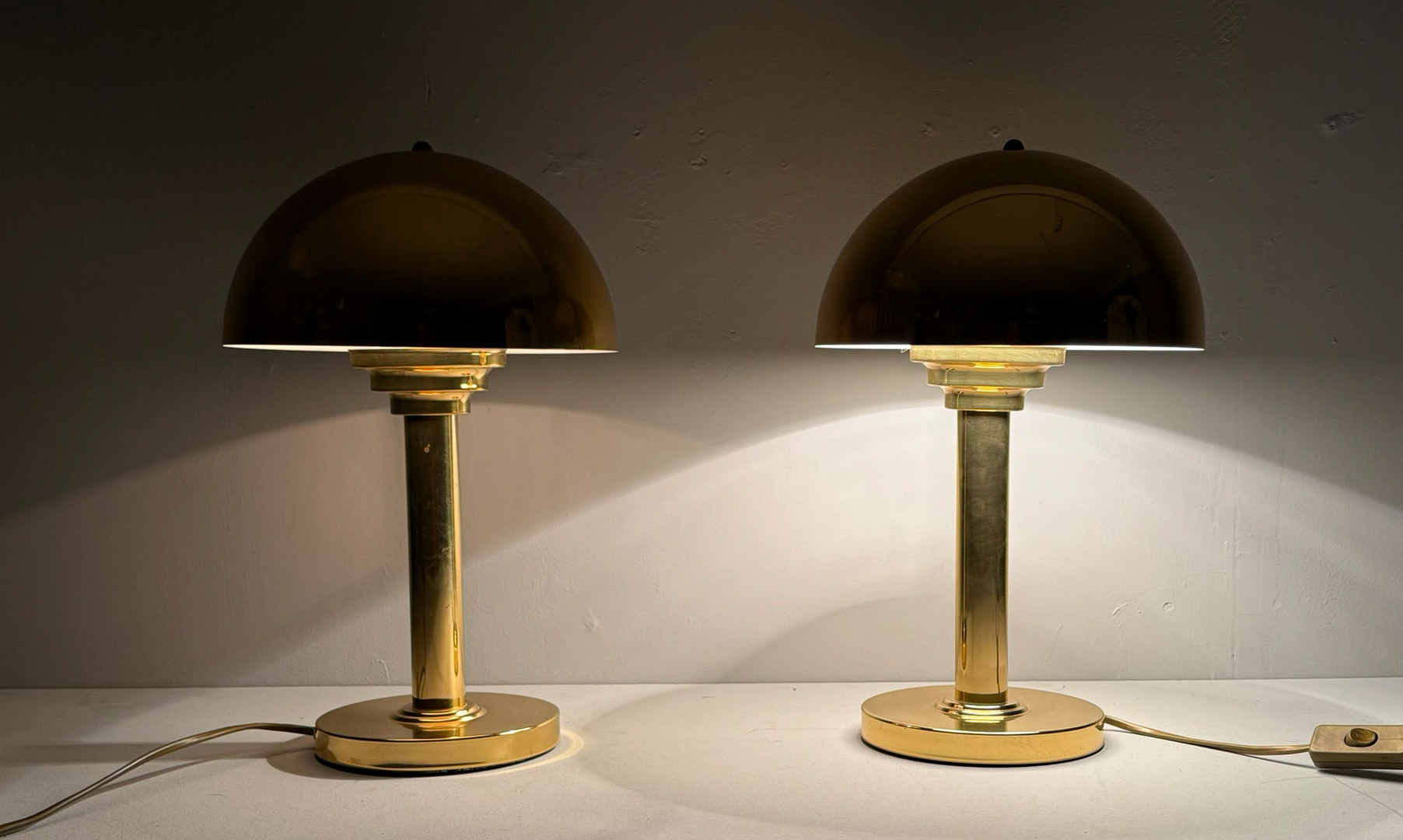 Tischlampen/Plizlampen im Art Deco Stil von WSB Germany, 1970er Jahre.