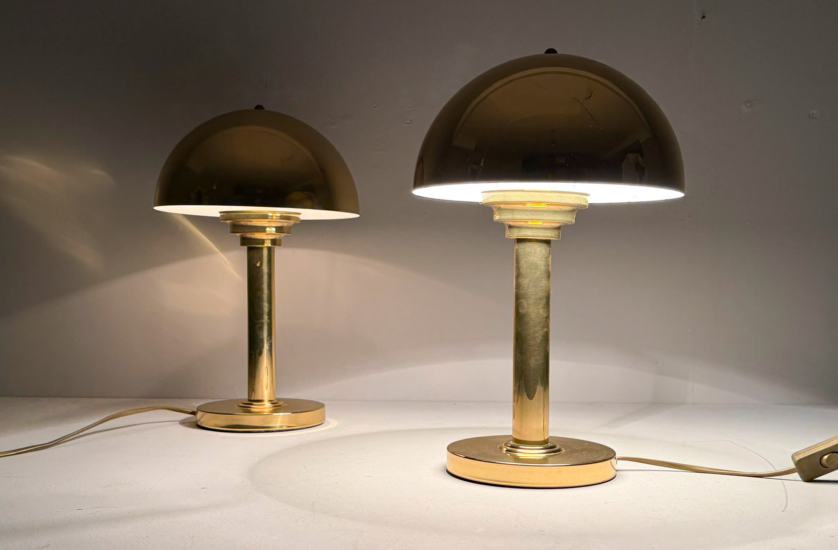 Tischlampen/Plizlampen im Art Deco Stil von WSB Germany, 1970er Jahre.