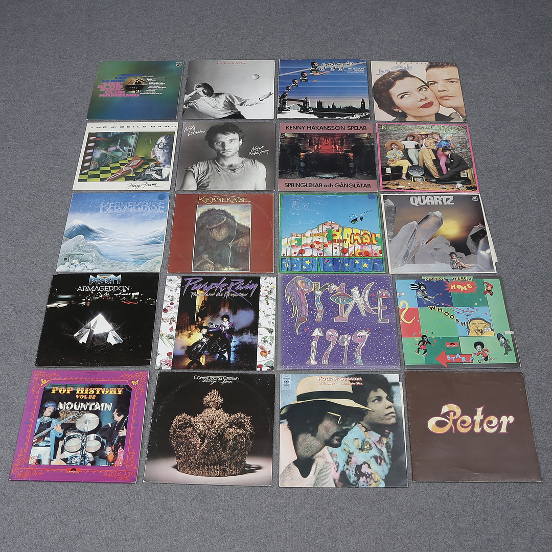 20 LP-SKIVOR, AL KOOPER, PRINCE, KEBNEKAISE, THE J. GEILSBAND, JERRY LEE LEWIS M.M.