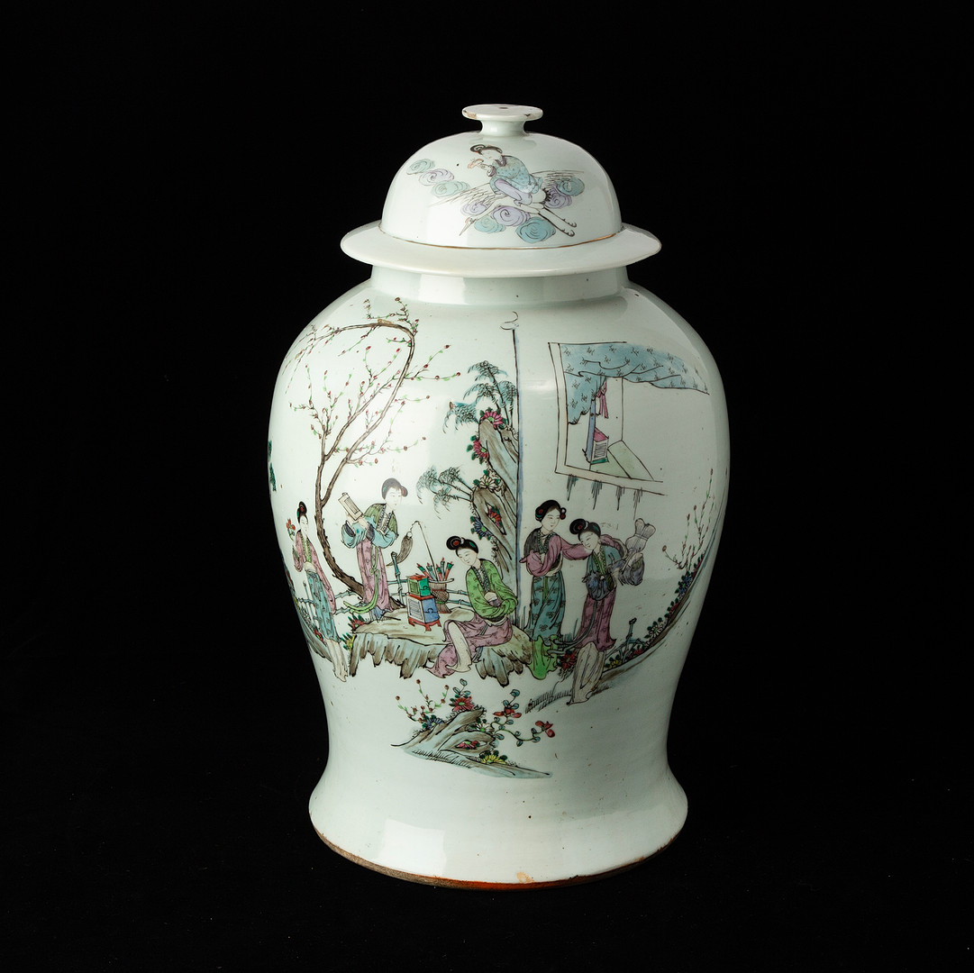 LOCKURNA, porslin, Kina, ca 1900.