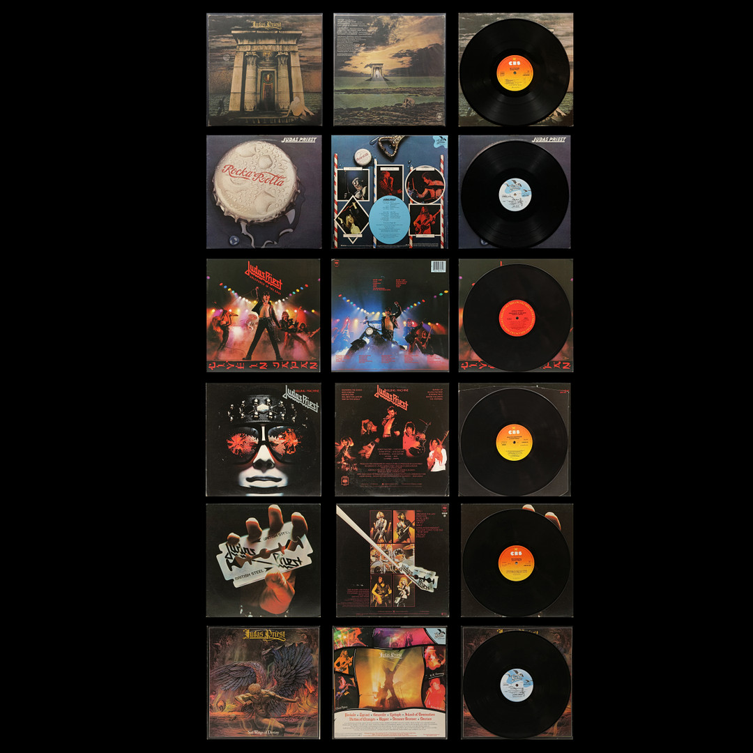 6 LP-SKIVOR, JUDAS PRIEST.