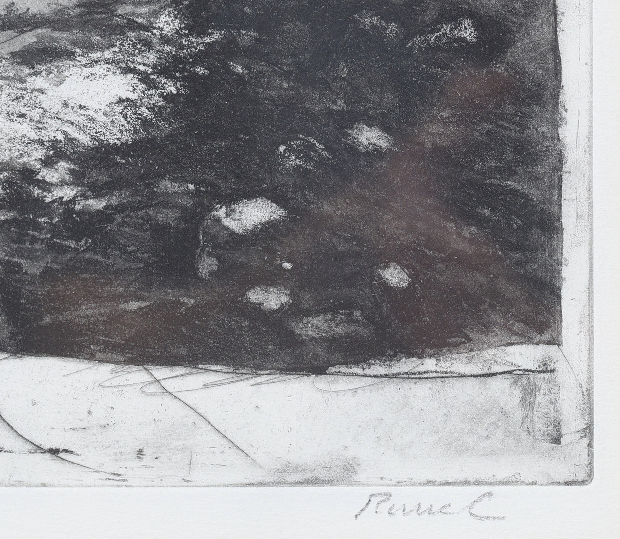 RUNE CLAESSON. Etsning, "Stenbrott, Öland", signerad Rune C, provtryck.