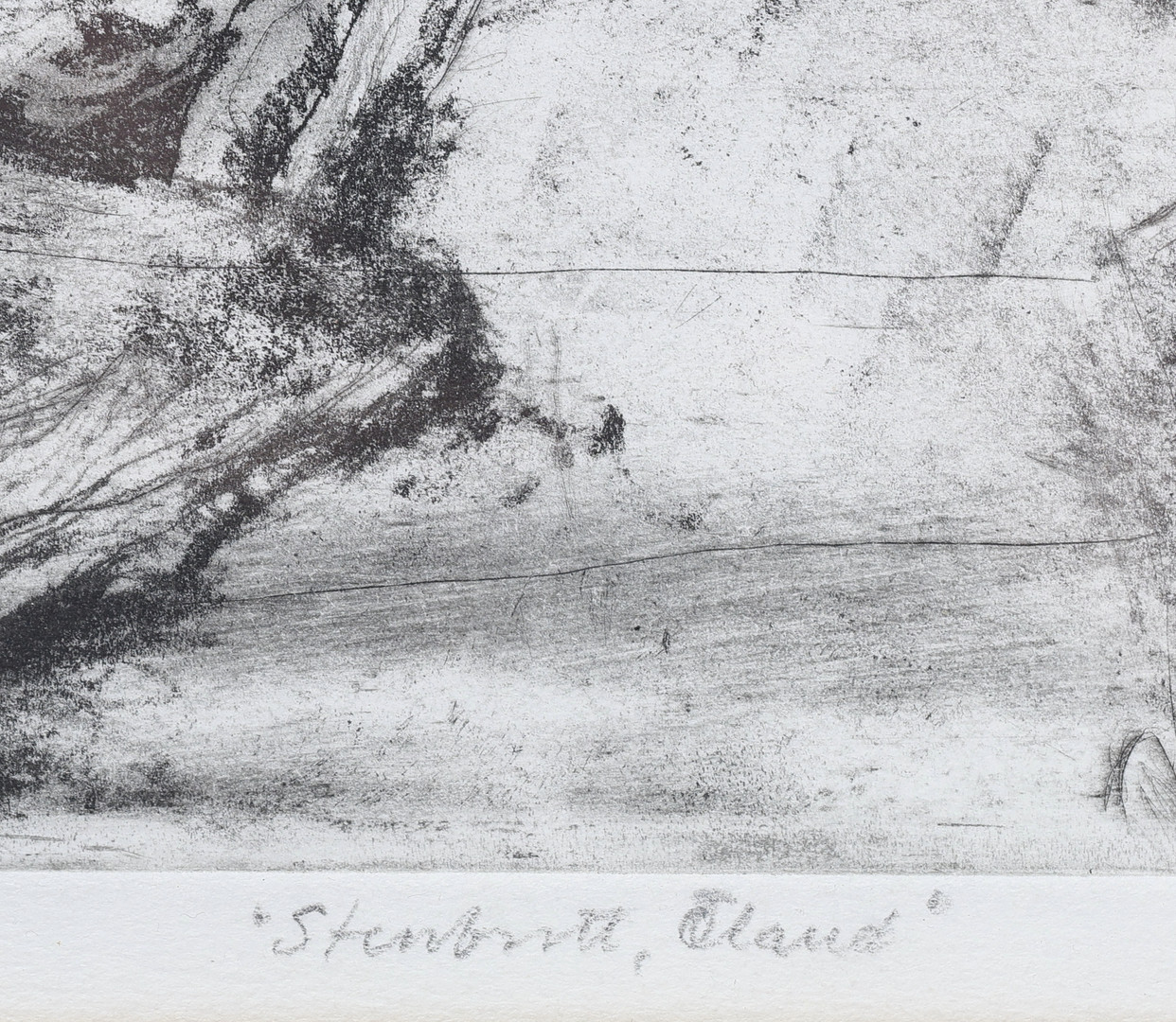 RUNE CLAESSON. Etsning, "Stenbrott, Öland", signerad Rune C, provtryck.