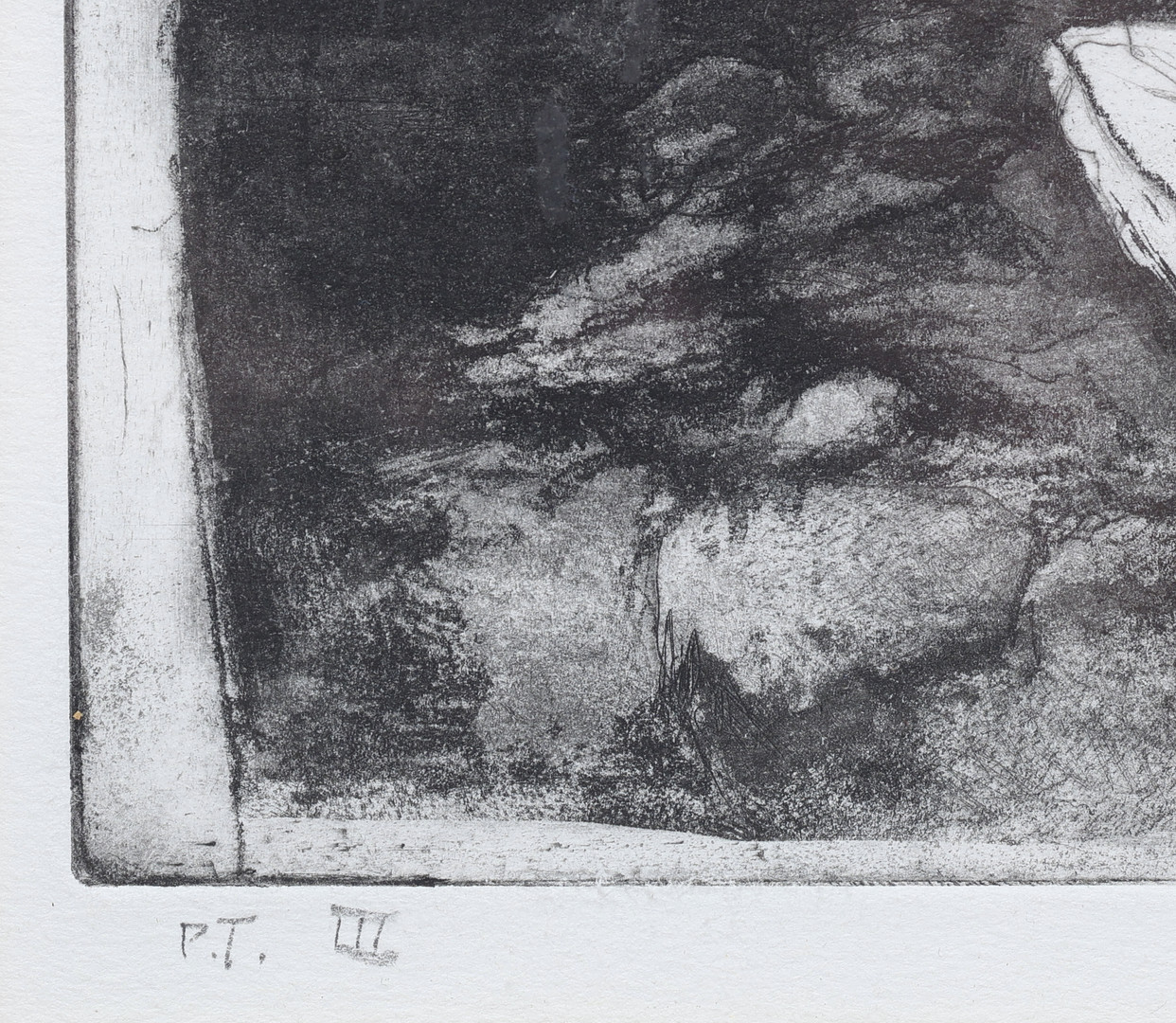 RUNE CLAESSON. Etsning, "Stenbrott, Öland", signerad Rune C, provtryck.