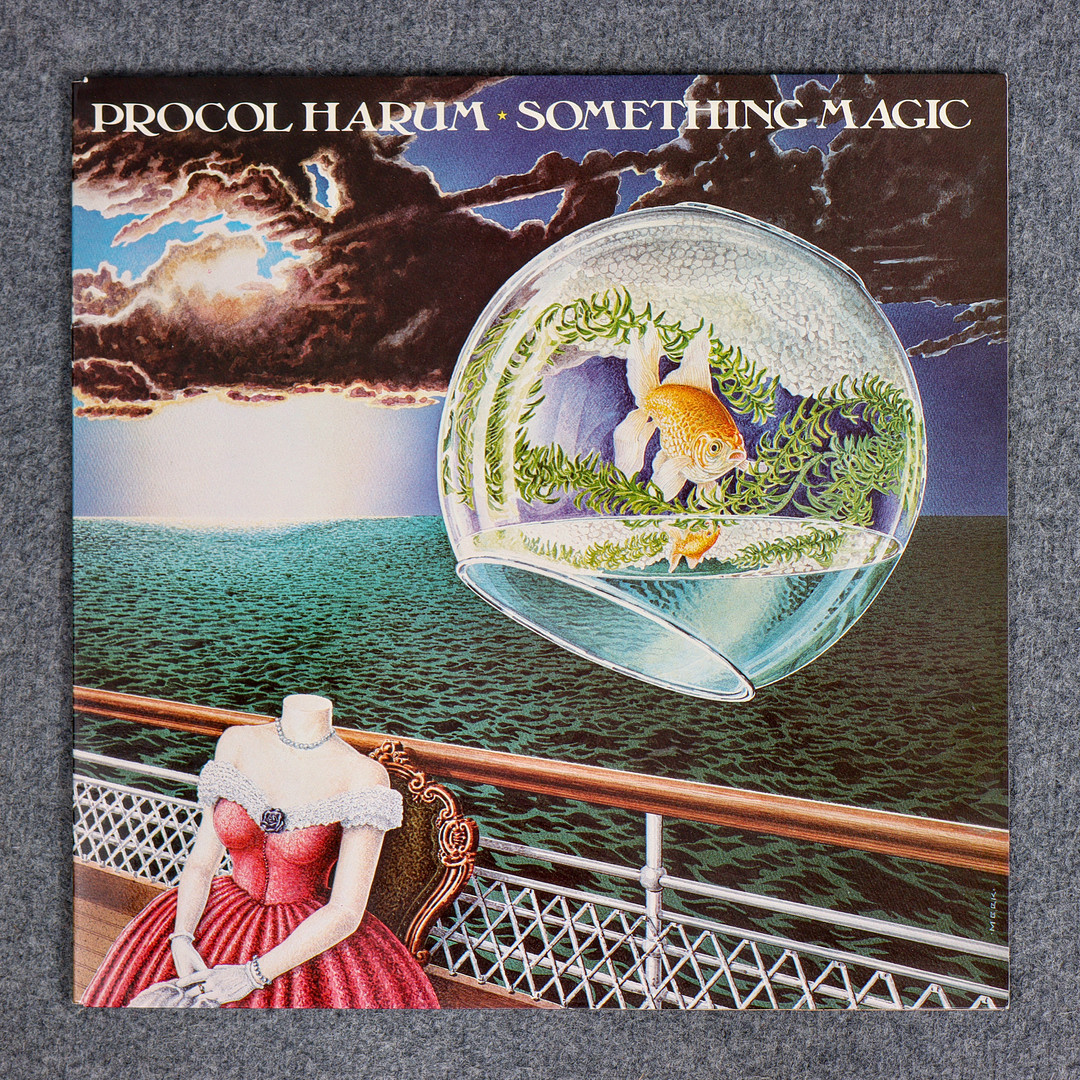 9 LP-SKIVOR, MOUNTAIN SAMT PROCOL HARUM (EN LP MED AUTOGRAFER).