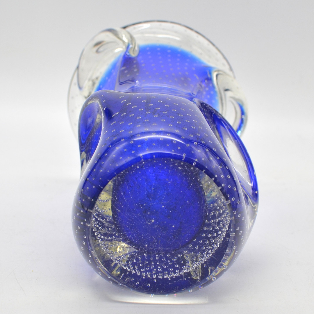 ARCHIMEDE SEGUSO. MURANO DESIGNERVASE, MEHRFACHES STUDIOGLAS, SOMMERSO UND BULLICANTE, ITALIEN, UM 1960.