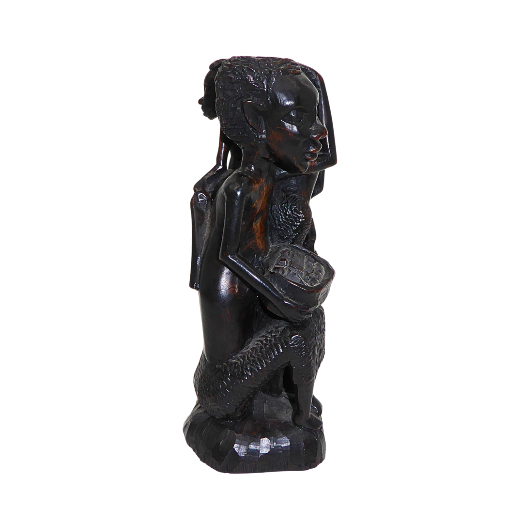 HOLZSKULPTUR, AFRIKANISCHE FIGURENGRUPPE, MAKONDE.