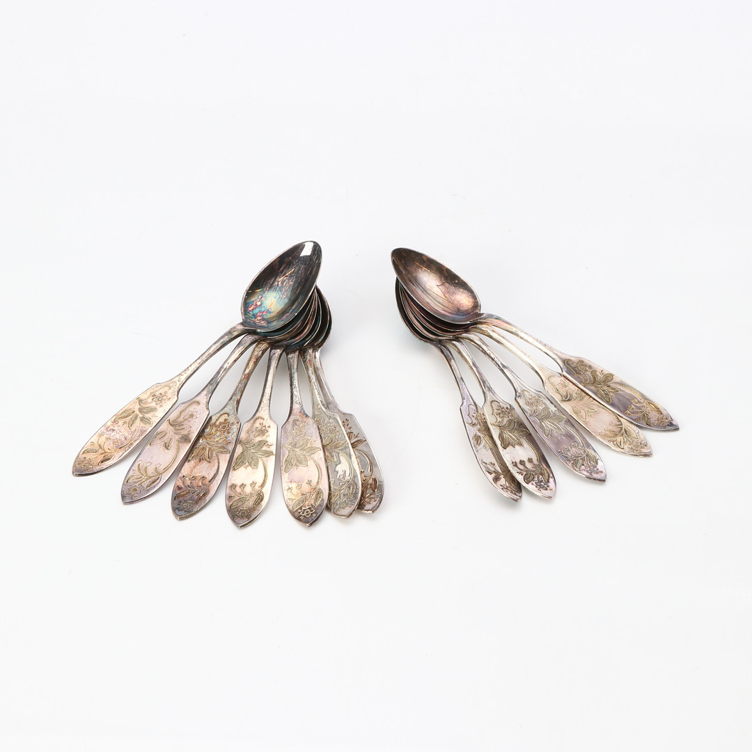 TESKEDAR, 12 ST. Silver. Vikt ca 170 gram.