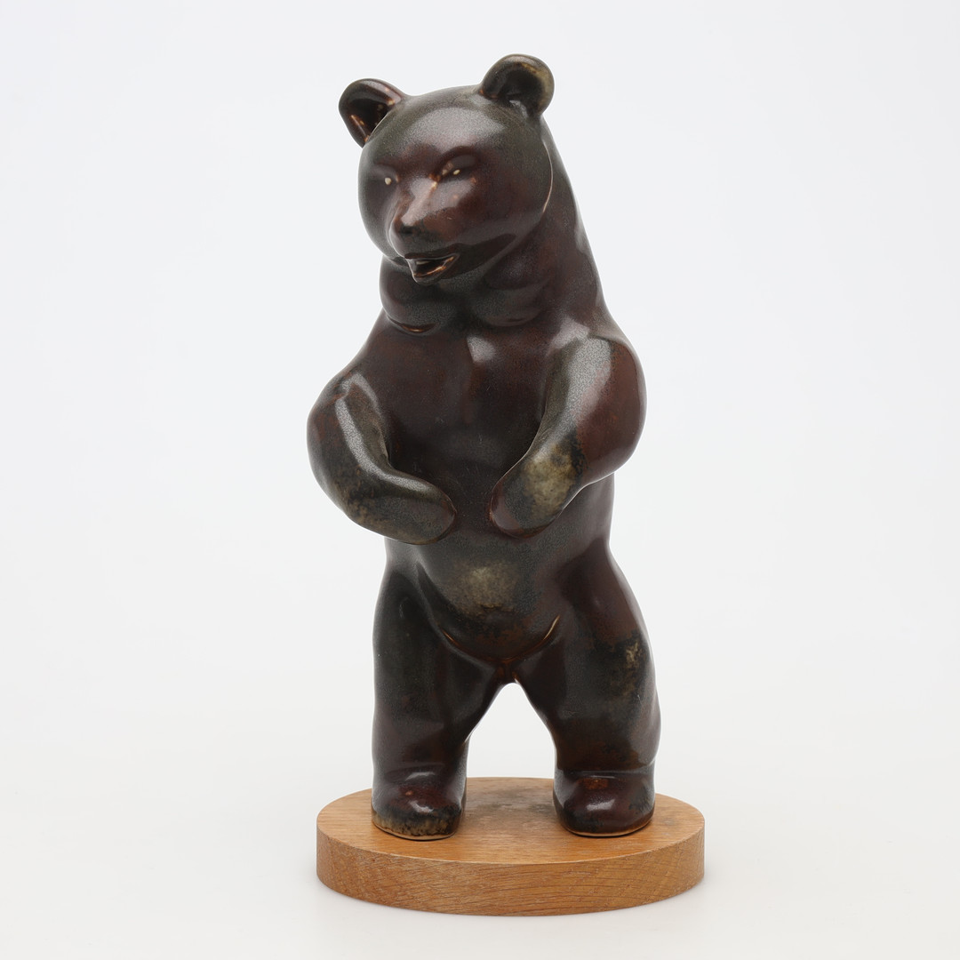 KARL GRÖSSL. SKULPTUR, björn, keramik, Rörstrand.