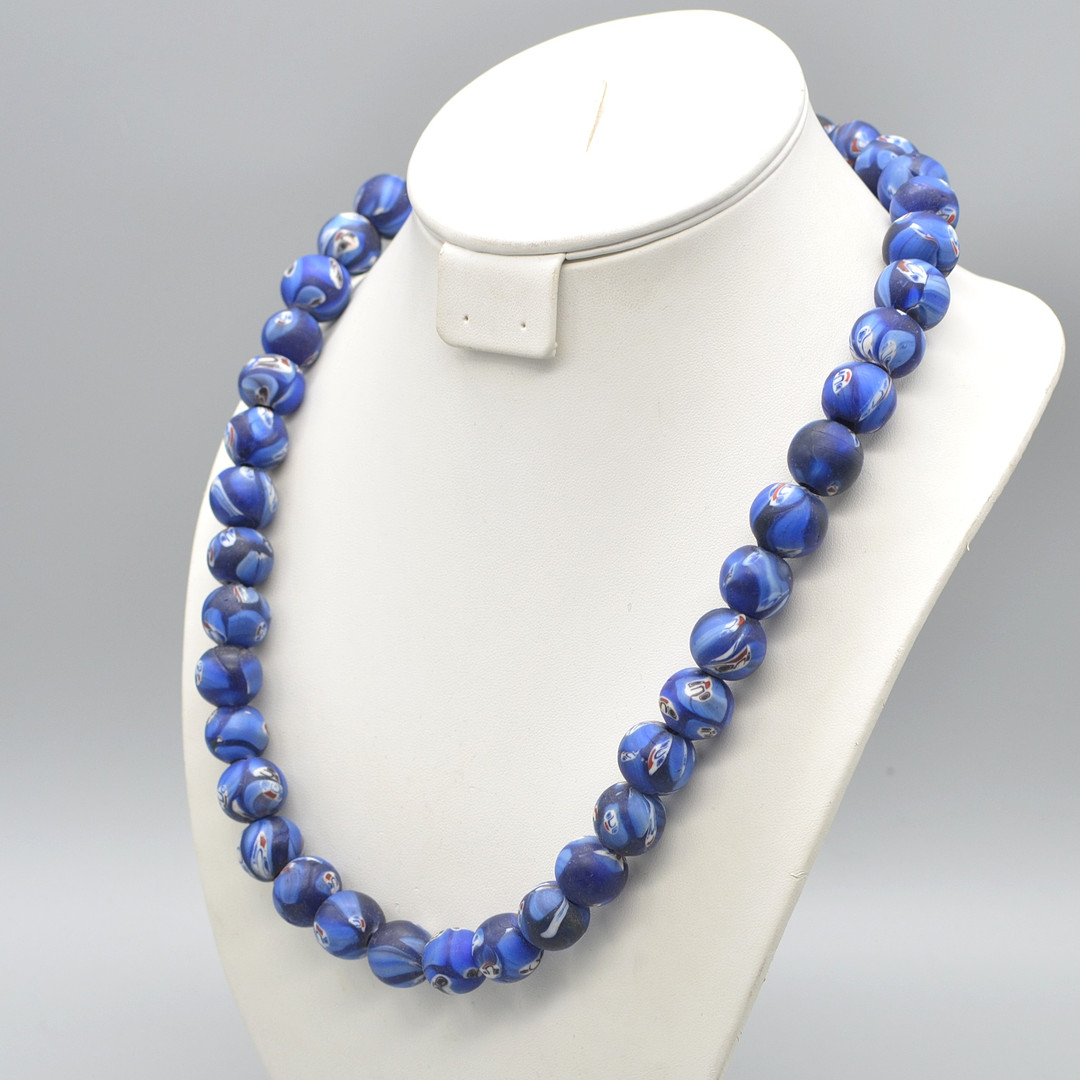 MURANO DESIGNERCOLLIER, MEHRFACHES STUDIOGLAS, FACCE-MURINNEN, ITALIEN, UM 1950.
