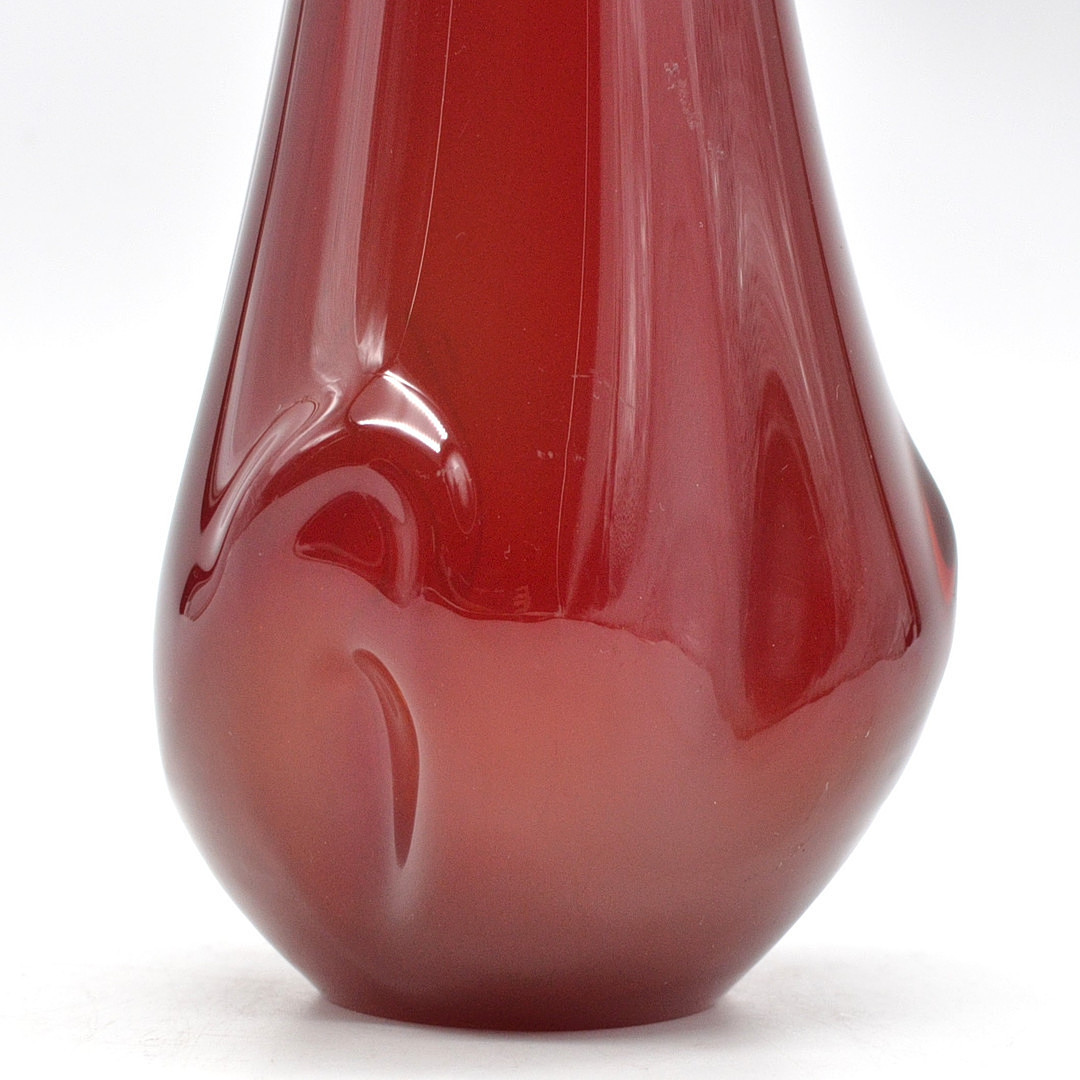 DRAGAN DROBNJAK (1941). DESIGNERVASE, STUDIOGLAS, FÜR PROKUPLJE, JUGOSLAWIEN, MIT STUDIOLABEL, UM 1960ER.