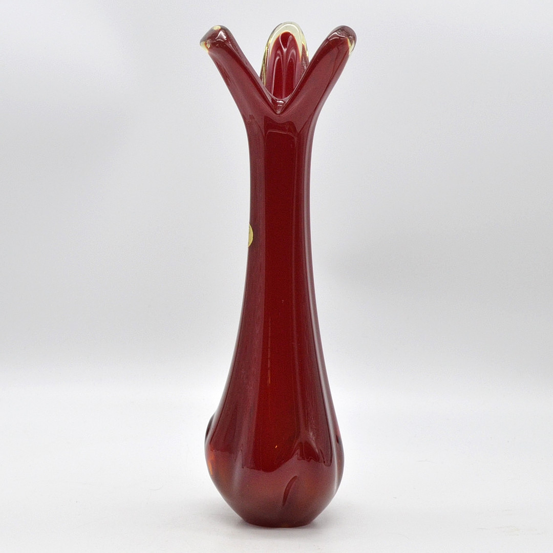 DRAGAN DROBNJAK (1941). DESIGNERVASE, STUDIOGLAS, FÜR PROKUPLJE, JUGOSLAWIEN, MIT STUDIOLABEL, UM 1960ER.