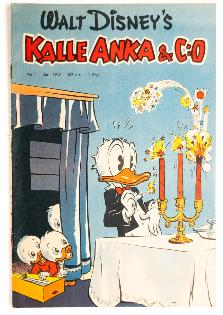 WALT DISNEY. SERIETIDNING, Kalle Anka & C:O, nr 1, 1951.