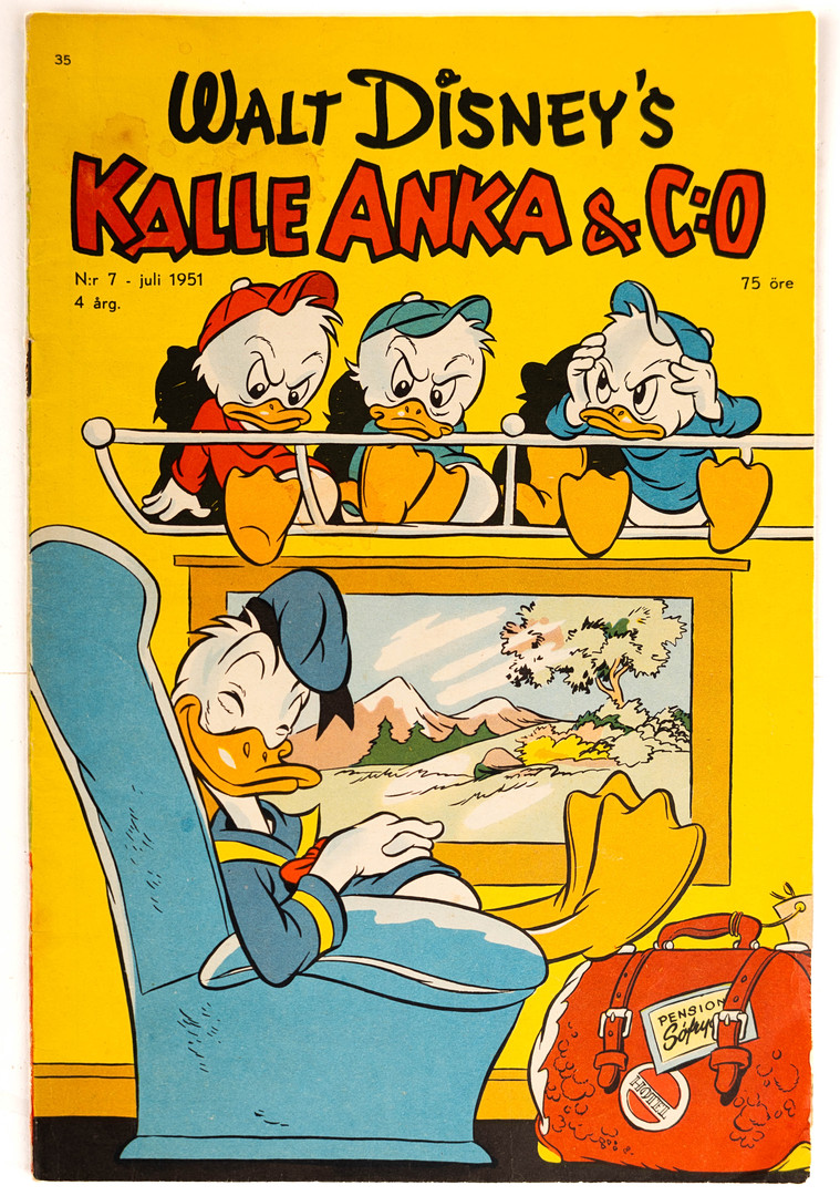 SERIETIDNING, Walt Disney’s Kalle Anka & C:o, nr 7, juli 1951.