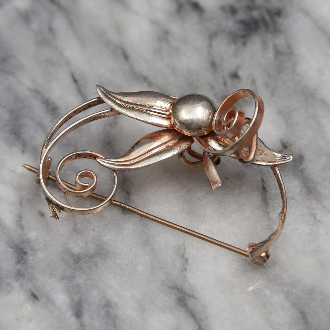 BROSCH, STERLINGSILVER, 1900-TAL.