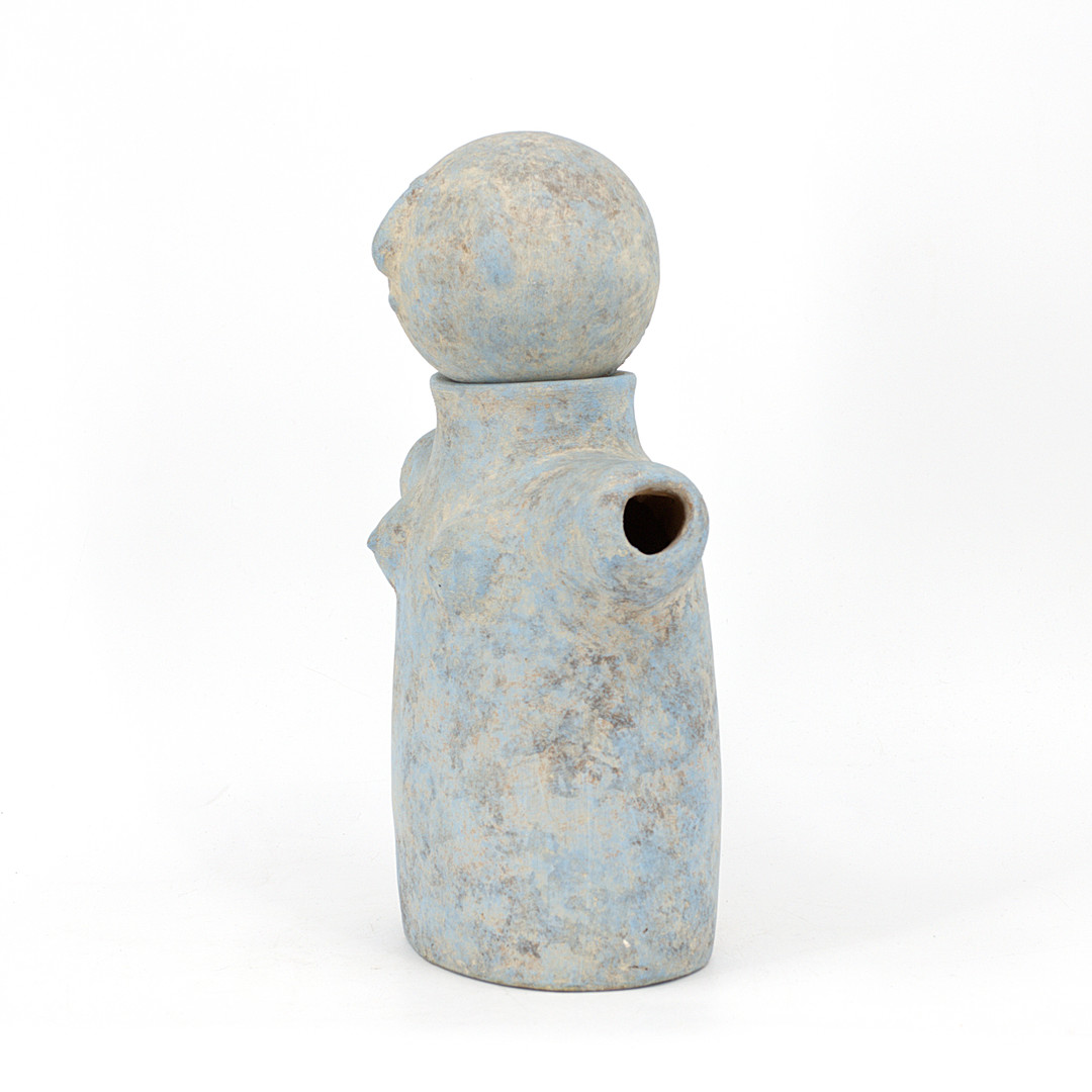 OIDENTIFIERAD KONSTNÄR. Skulptur, torso, kvinna, bemålat lergods, troligen Frankrike, 1950/60-tal.