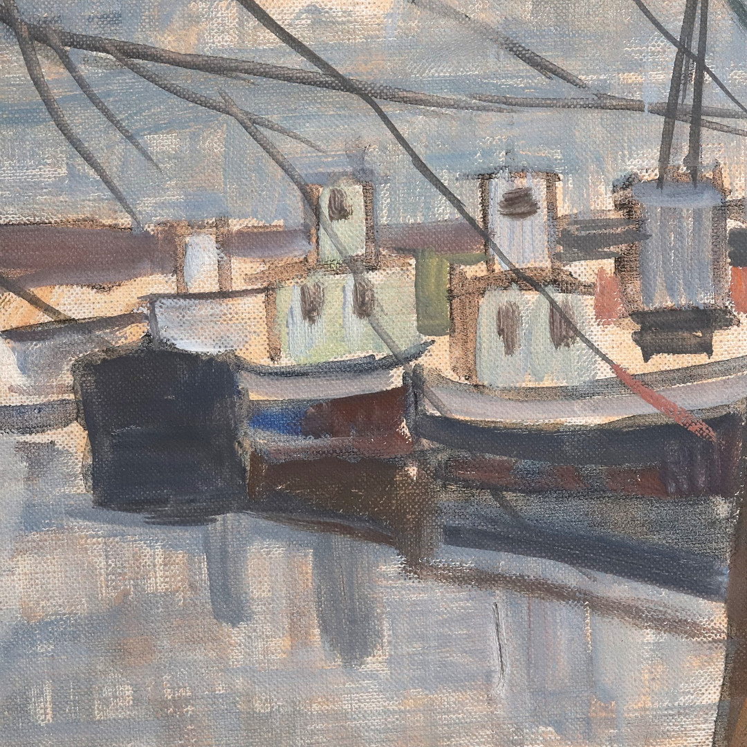 FRANS TIMÉN (1883-1968). Olja på duk, "Kanalmotiv", signerad och daterad 1940.