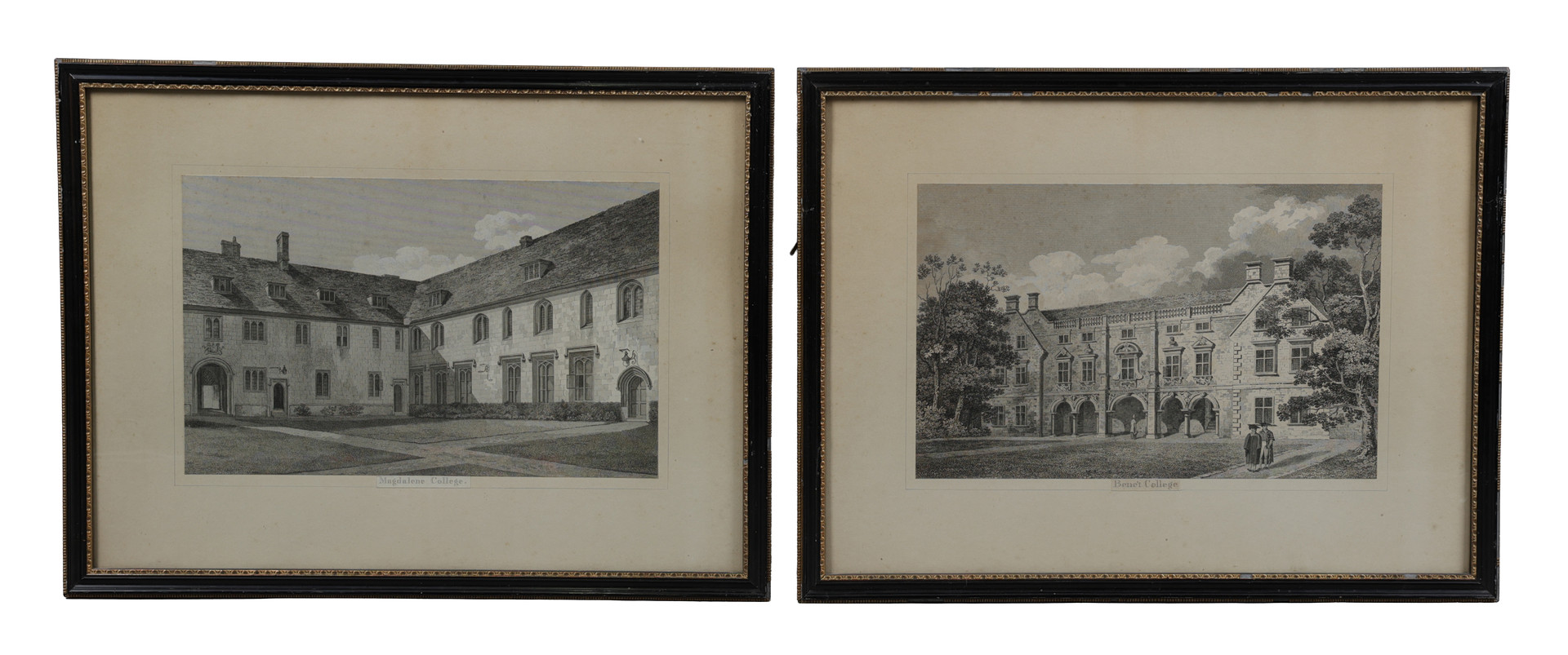 TWO BLACK AND WHITE ENGRAVINGS (2).