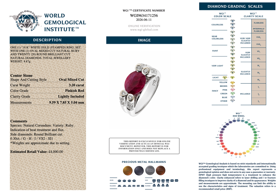 18CT RUBY AND DIAMOND RING.