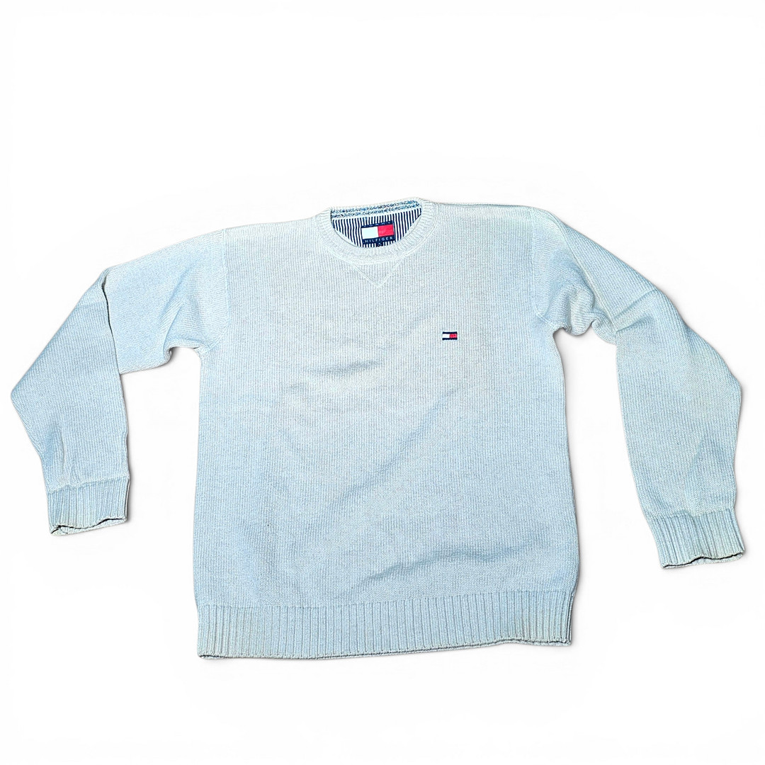 TOMMY HILFIGER. Jersey de algodón color marfil. Talla M.
