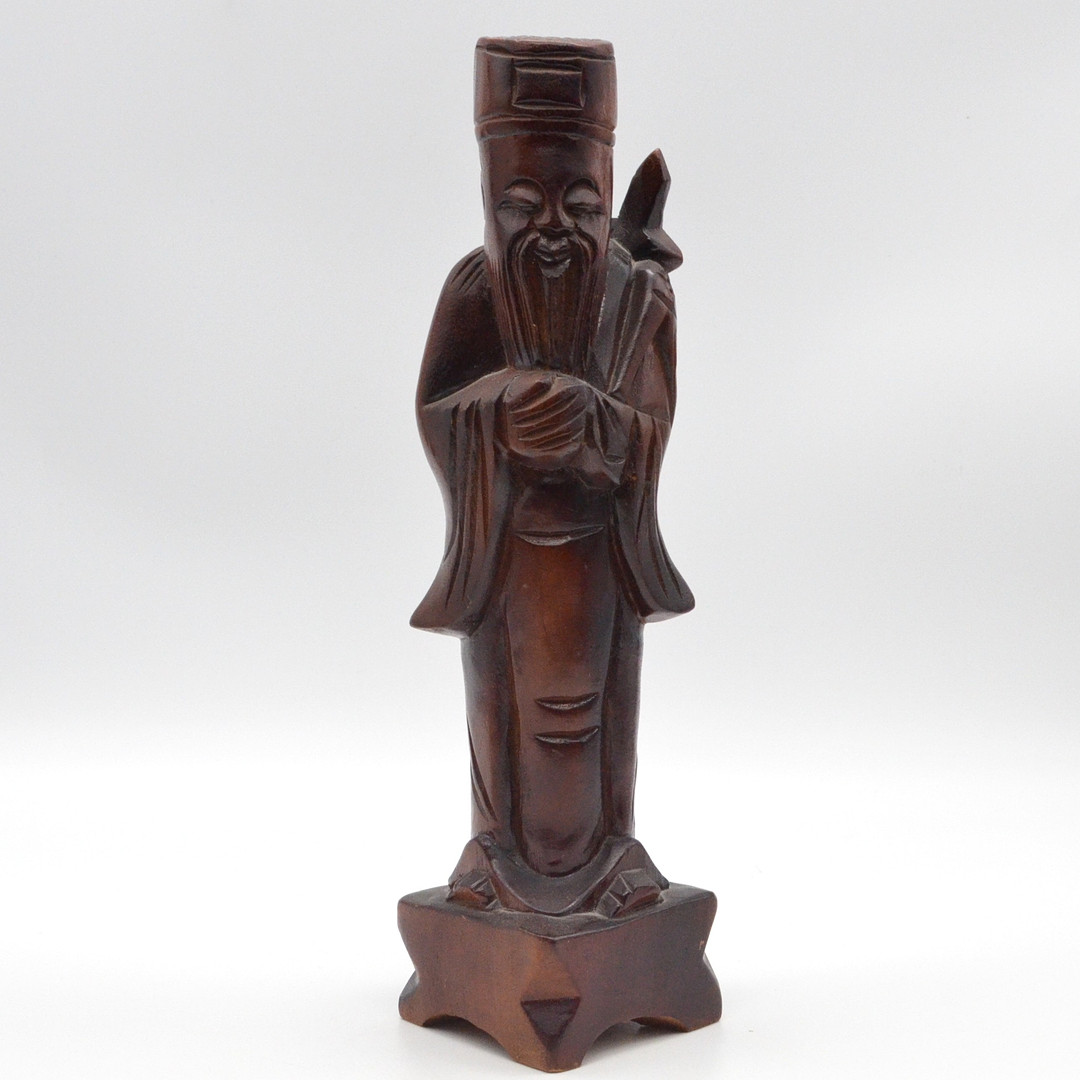 SKULPTUR TAIBAI JINXING (GREAT WHITE GOLDEN STAR), HOLZ, HANDGESCHNITZT, CHINA, UM 1920.