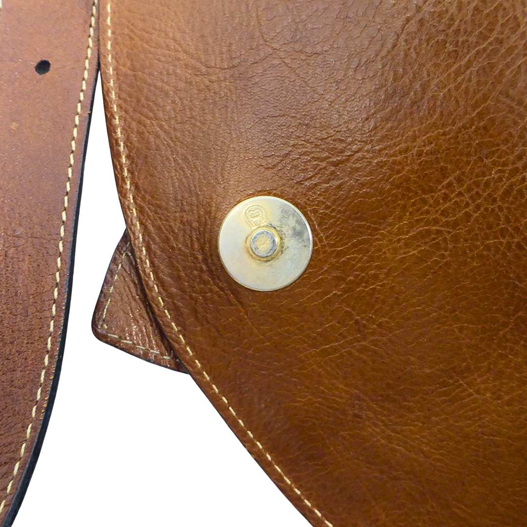 ETIENNE AIGNER LEDER-SATTELTASCHE IN COGNACBRAUN.