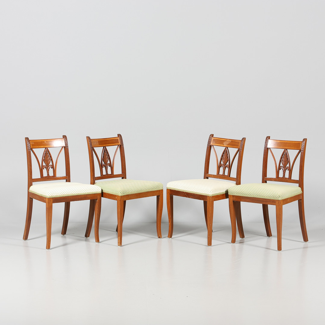 STOLAR, 4 stycken, empire, 1800-tal.