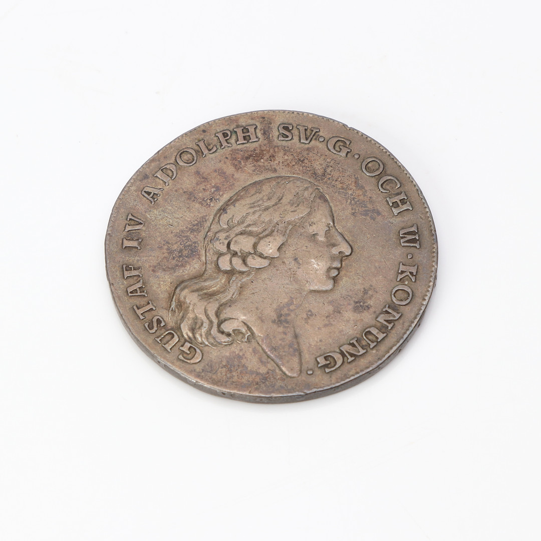1 RIKSDALER. Silver. Gustav VI Adolf, 1796.