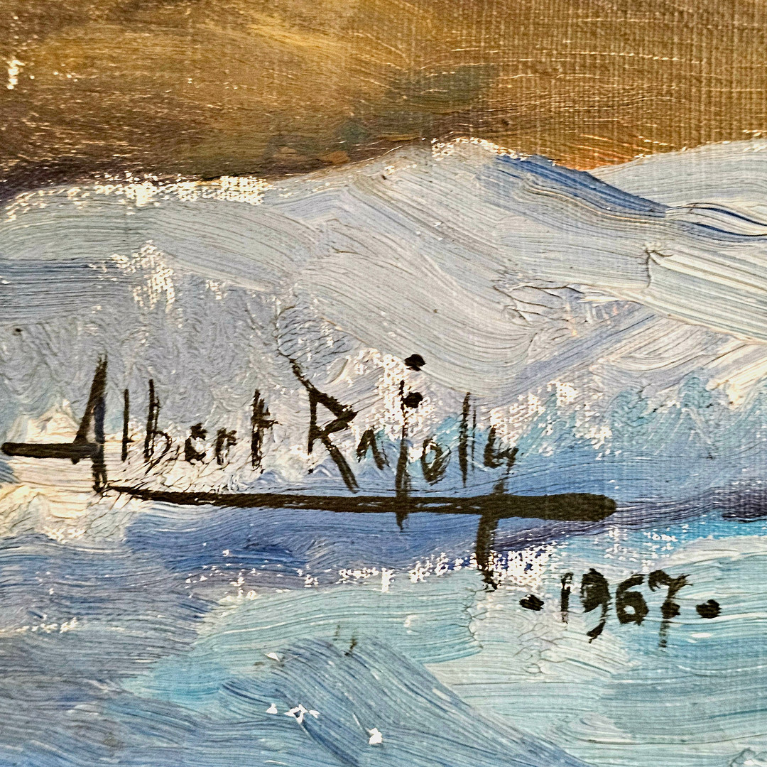ALBERT RÀFOLS CULLERÉS. "El gerro blau amb roses", óleo sobre lienzo.