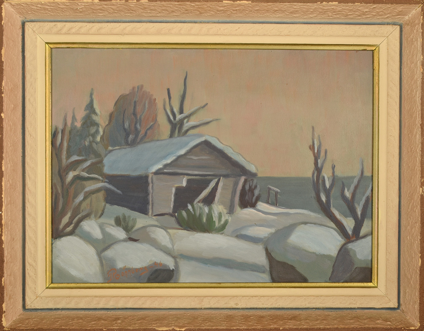 IVAR RÖNNBERG. Olja på pannå, signerad, daterad 1946.