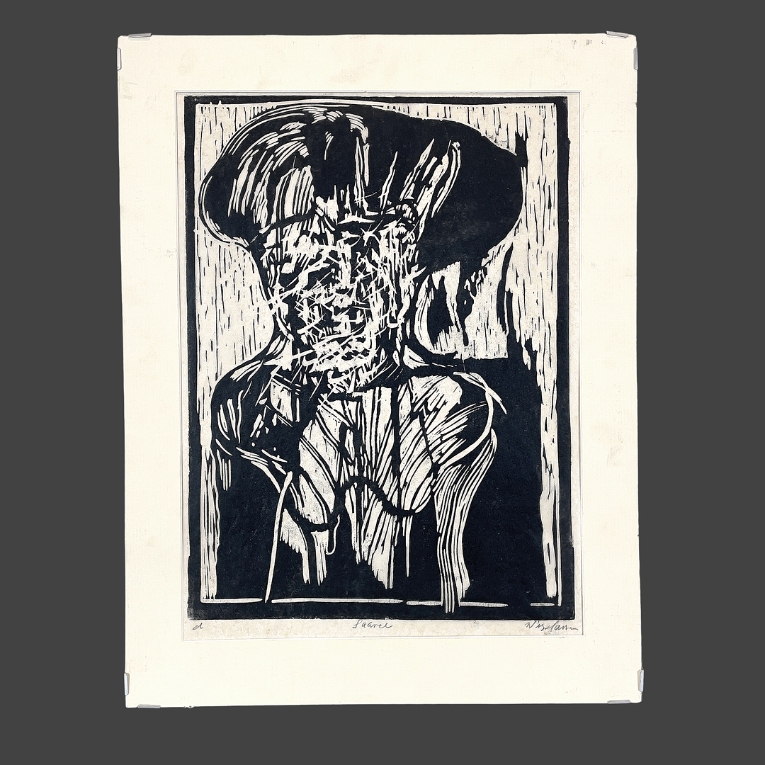 SVEND WIIG HANSEN (Danmark, 1922 - 1997), träsnitt, "Saarel", signerad.