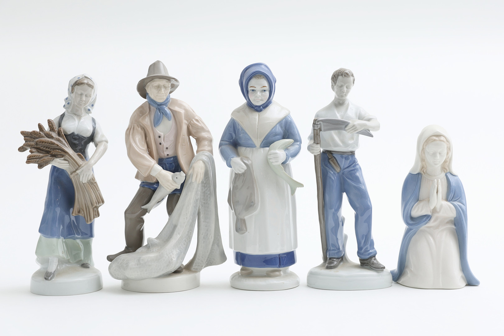 FIGURINER, 5 st, porslin, Tyskland.