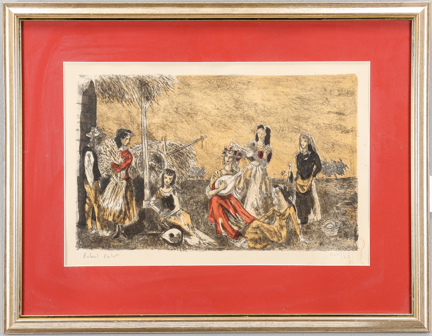 ROLAND OULOT. Litografi XLVII/LX, signerad.