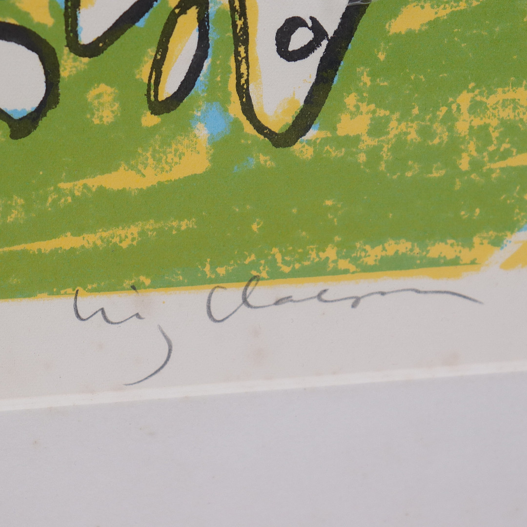 STIG (SLAS) CLAESSON. litografi, stenbro.