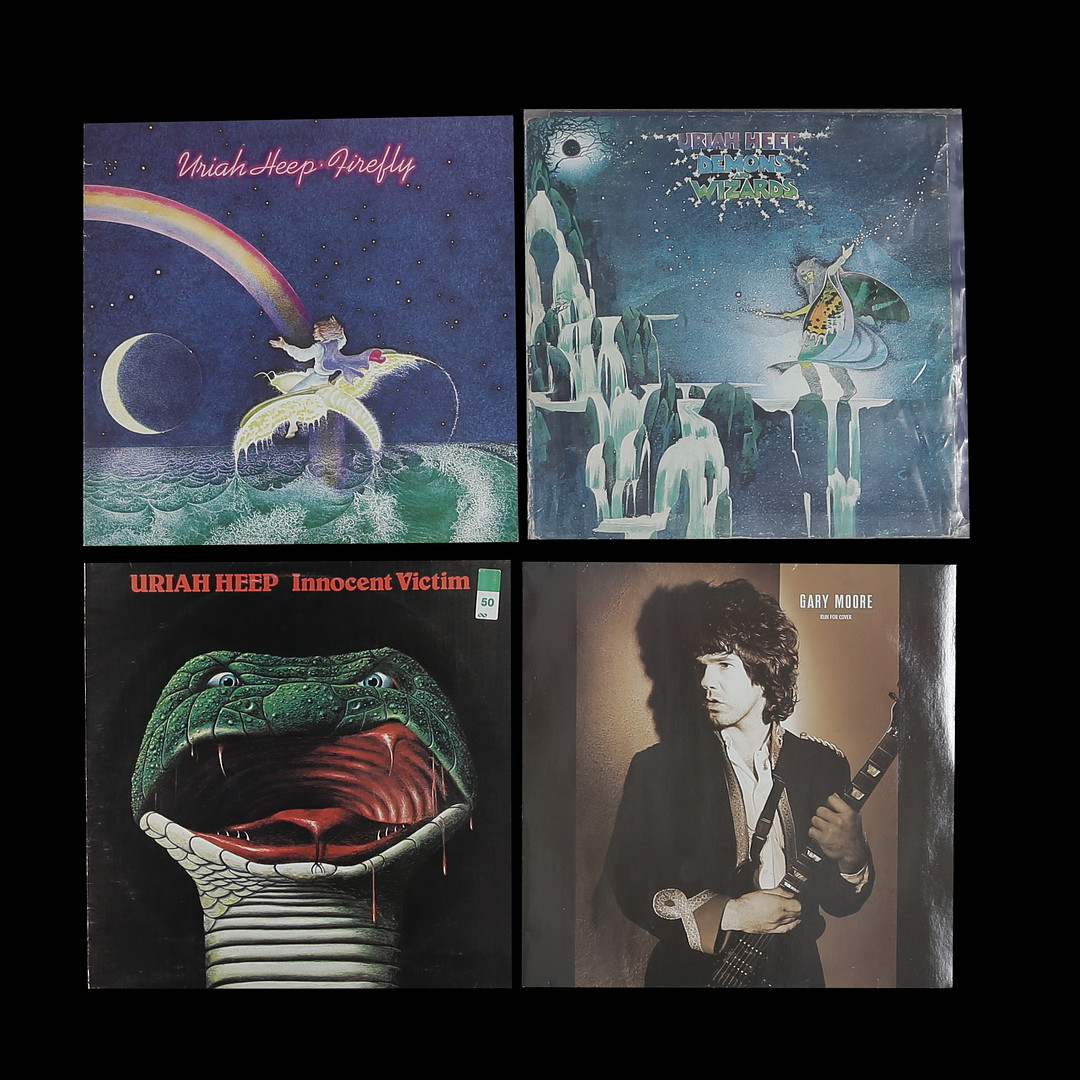 6 LP-SKIVOR, GARY MOORE, URIAH HEEP.