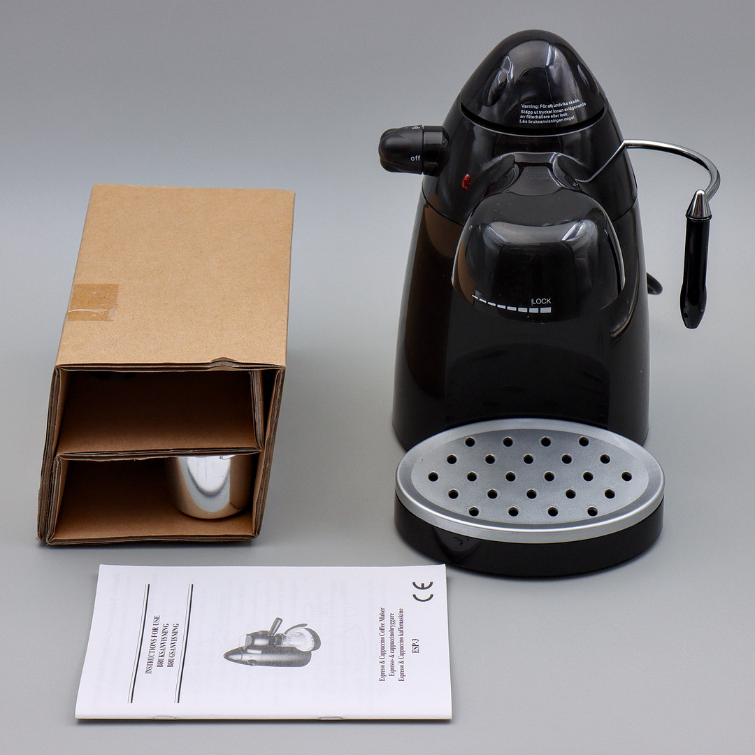 AFK, ESPRESSO & CAPPUCCINO COFFEE MAKER, MODELL ESP-3, I ORIGINALKARTONG.