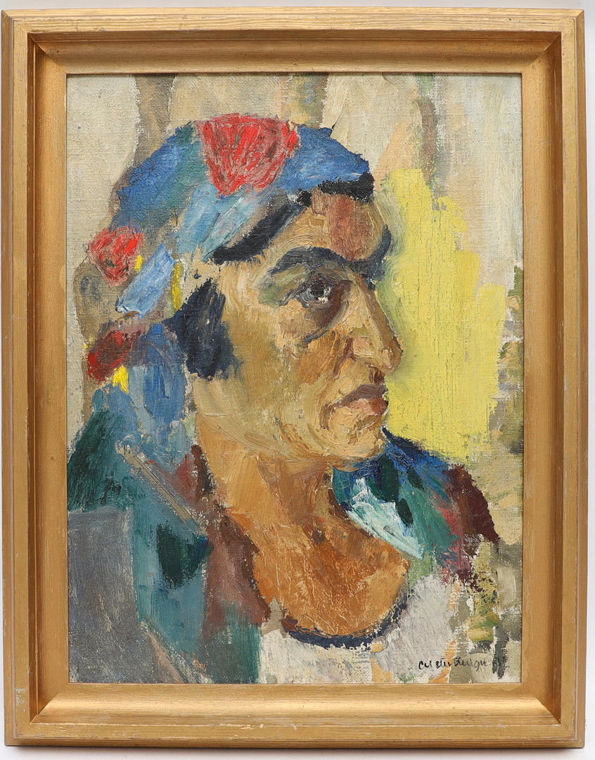 KURT ULLBERGER. Kvinnofigur, oljemålning på duk, signerad.