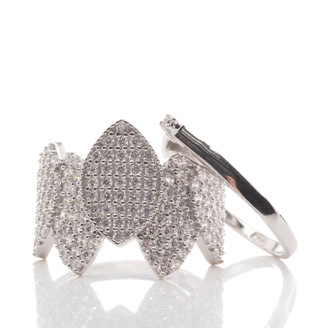 2 st RINGAR, Sterlingsilver, Cubic zirkoner.