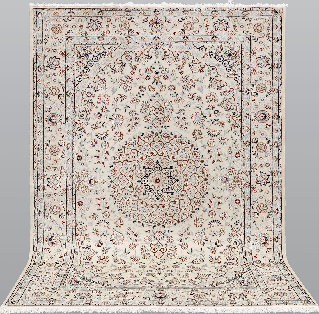 ORIENTMATTA. Nain, handknuten, part silk, s.k 9 LAA ca 500.000 knutar/kvm, ca 243 x 168 cm.