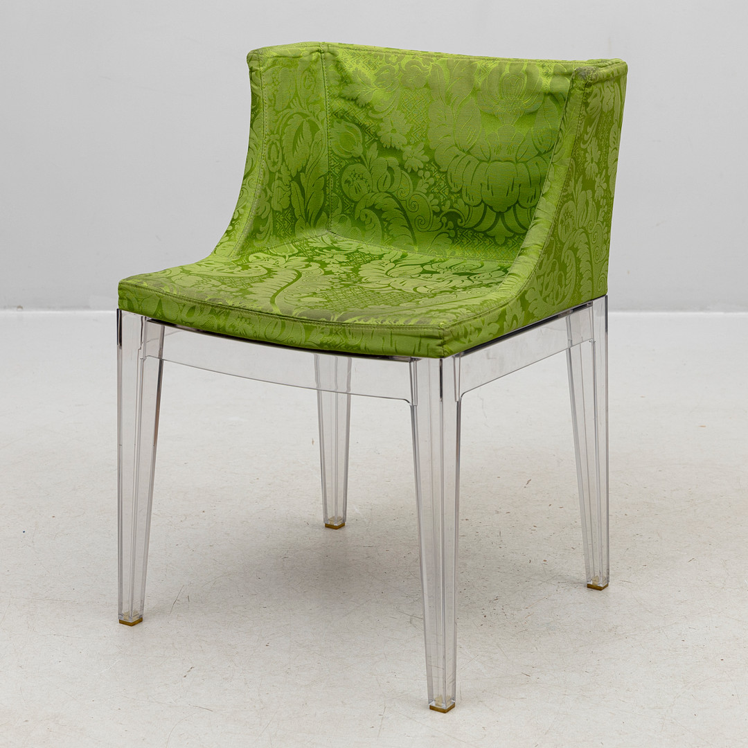 PHILIPPE STARCK. Stol, transparent Polykarbonat, "Mademoiselle", Kartell, Italien.