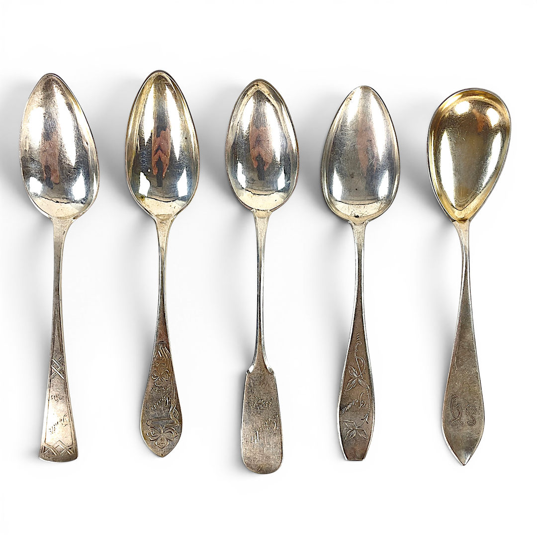 PARTI KAFFE-/ BORDSSKEDAR, silver, 24 st, Finland. Vikt ca 355 gram.
