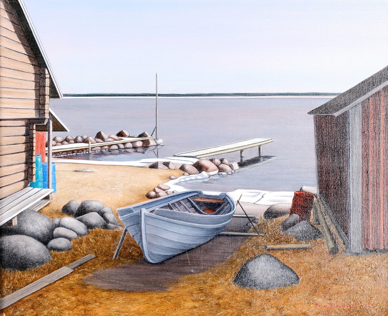 PETER BOROTINSKIJ (FINLAND, FÖDD 1948). Olja på duk, "Vintermorgon", signerad och daterad 1994.