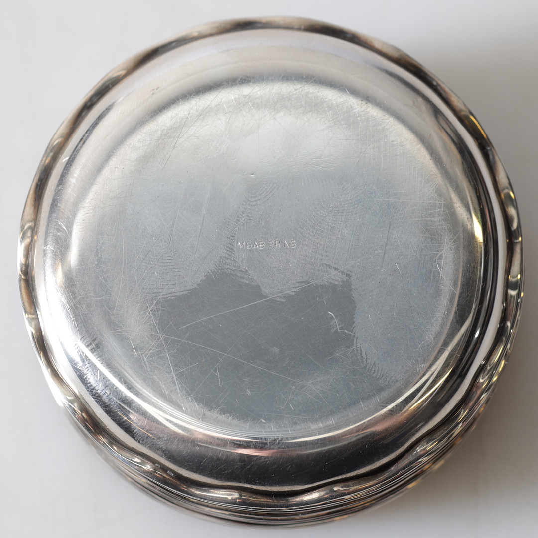 COASTERS, 18 st, nysilver, K.G. Markströms Guldsmeds. A.B., Uppsala, 1900-tal.